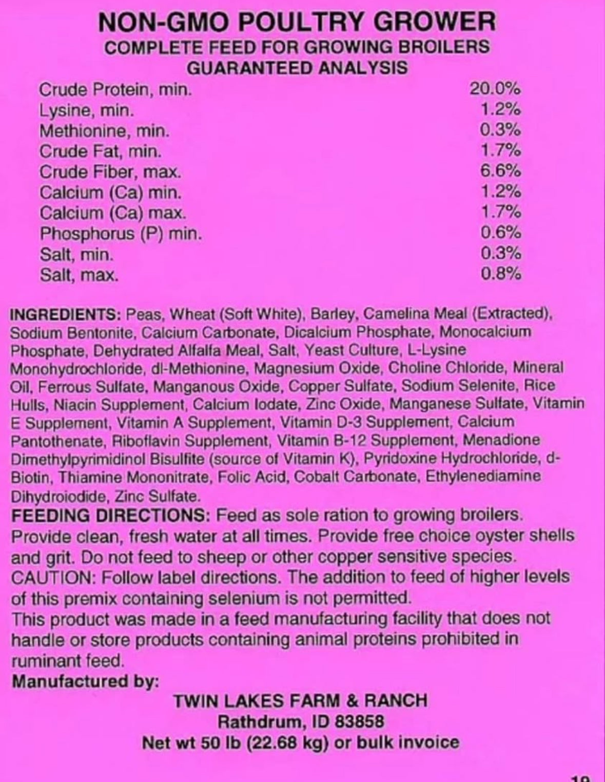 Poultry Grower- 50lb bag