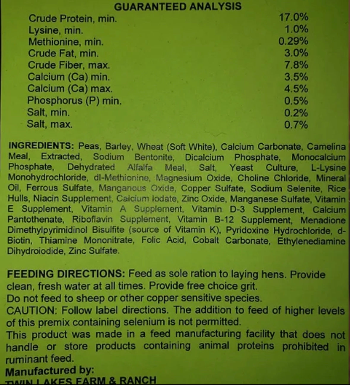 Super Layer Chicken Feed- 1000# Tote